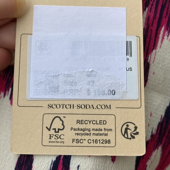 Scotch & Soda printed V-neck Mini Dress size 12 - Picture 11 of 15